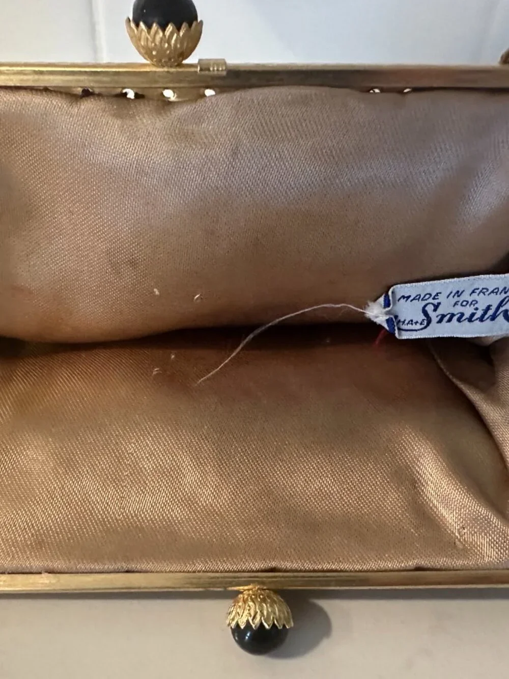 Vintage Mid-Century Tapestry Bag Clutch Pastoral Landscape Made in France Strap